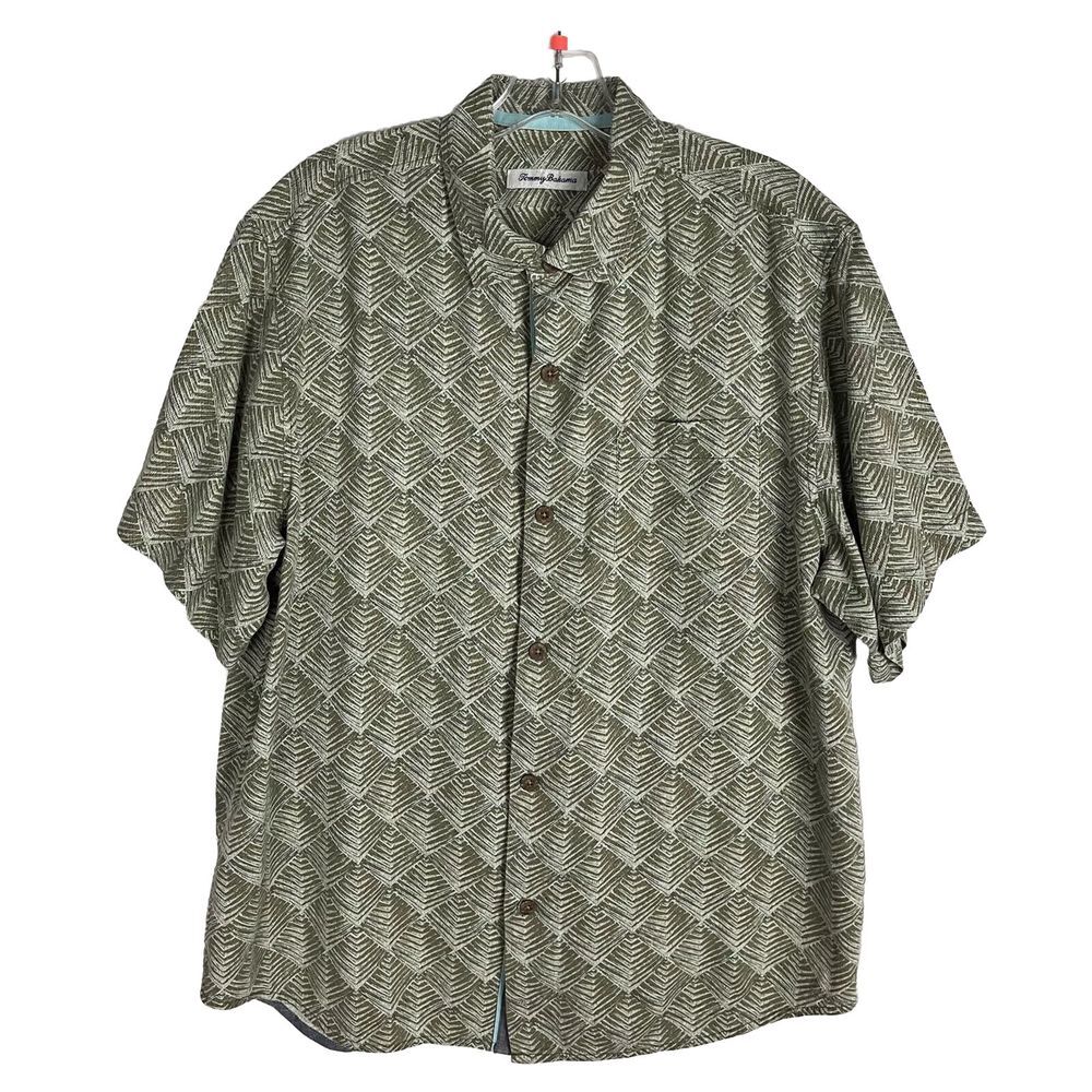 Tommy Bahama Tropical Hawaiian Button Up Shirt Size L/G 100% silk